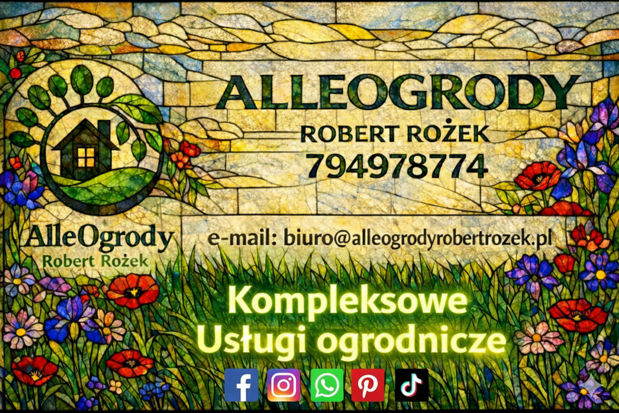 Robert Rożek podczas pracy w ogrodzie